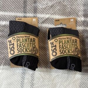 Merino Wool Black Plantar Fasciitis Conpression Socks two pairs